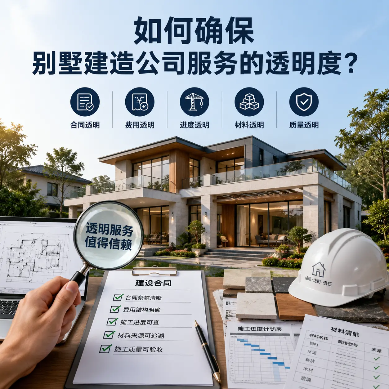 在 清镇 如何确保别墅建造公司服务的透明度？