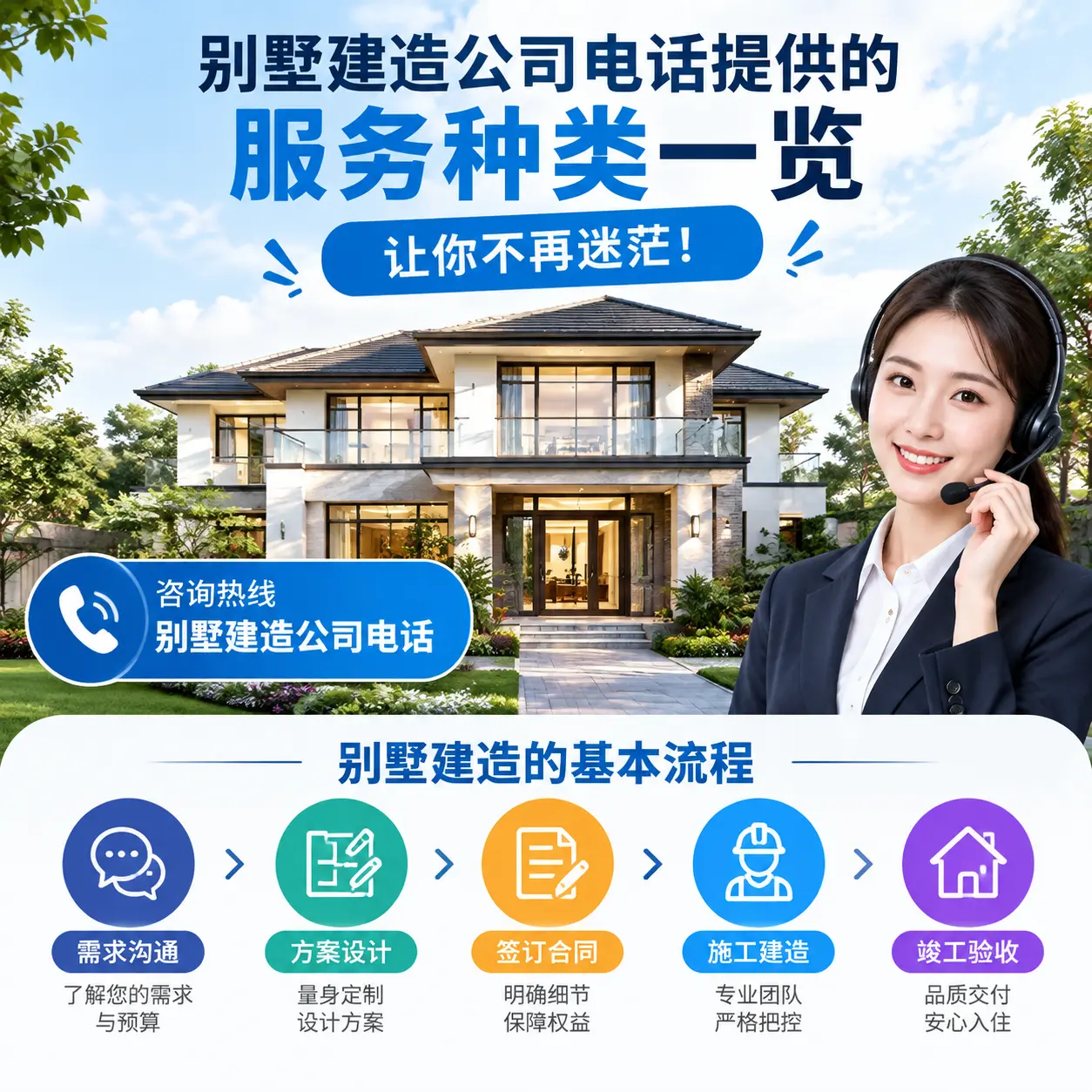 别墅建造公司电话提供的服务种类一览，让你不再迷茫！