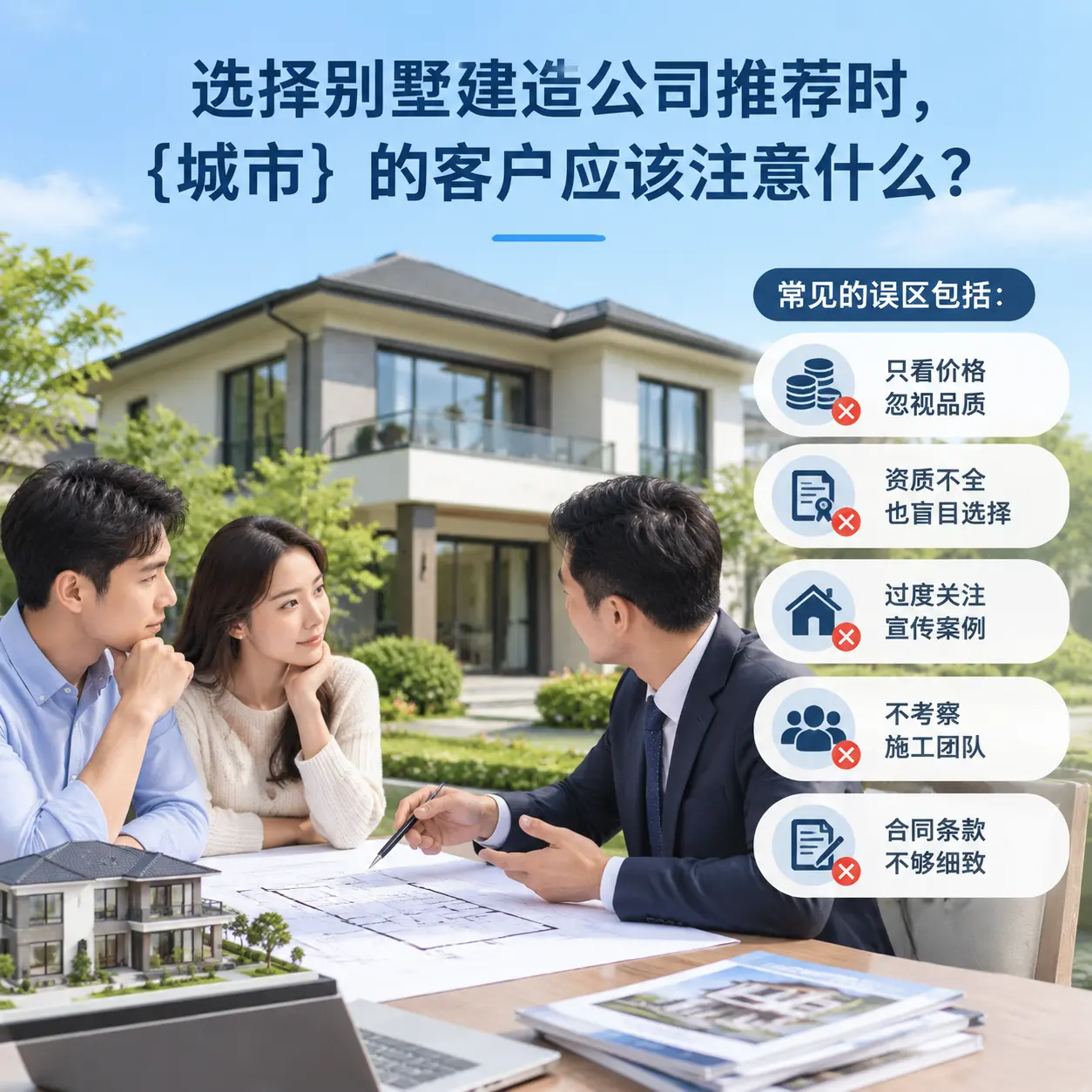选择别墅建造公司推荐时，清镇 的客户应该注意什么？